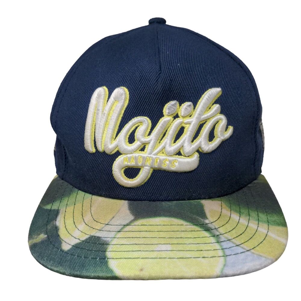 Cayler & Sons Snapback Hat Embroidered Mojito Madness Logo Blue 100% Cotton